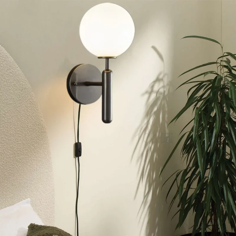 Applique murale LED avec prise design nordique moderne pour chambre et salon – Image 5