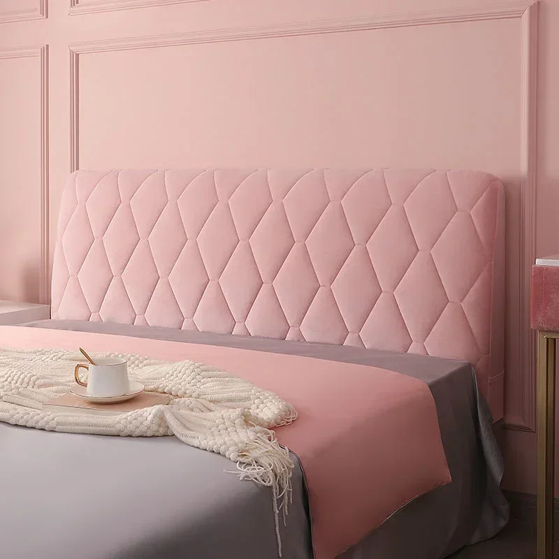 Tête de lit matelassée épaisse en peluche pour chambre de fille, couleur unie, décoration maison