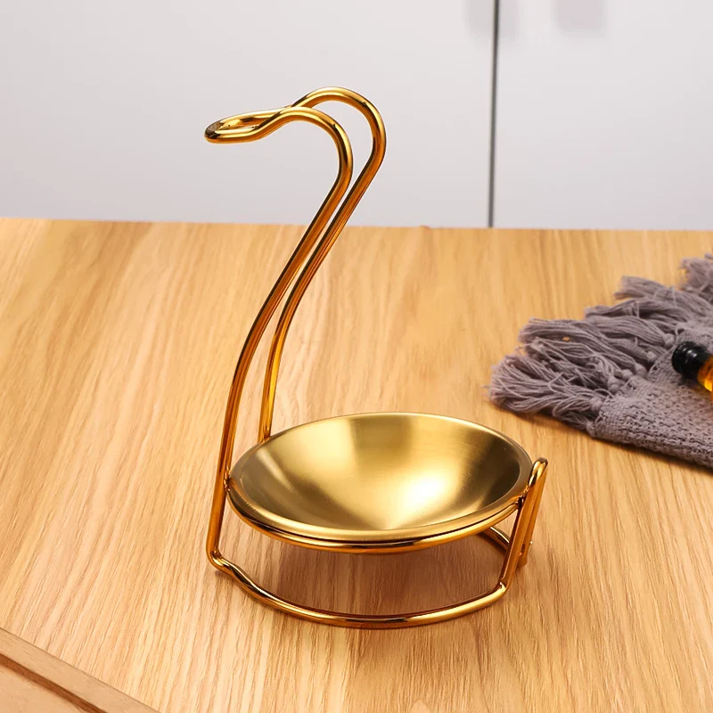 Repose-cuillère vertical en acier inoxydable pour cuillère à soupe et louche - Support de cuisine élégant – Image 3