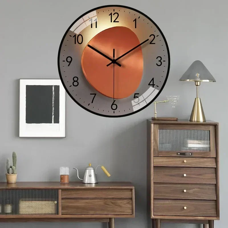 Horloge murale silencieuse sans tic-tac pour salon et chambre - Design original et coloré – Image 5