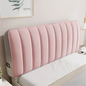 Couvre-tête de lit matelassé en velours doux gris, confort et décoration intérieure