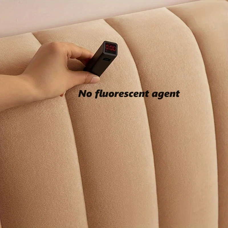 Housse de tête de lit en velours doux matelassée, protection et décoration pour chambre à coucher – Image 4