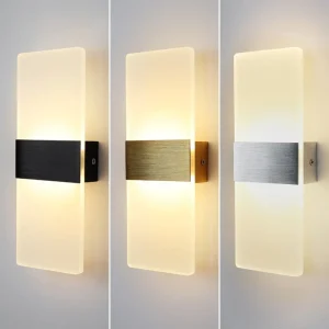 Applique murale LED acrylique pour tête de lit, éclairage décoratif salon chambre