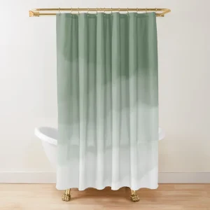 Rideau douche vert polyester eco-friendly