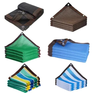 Filet d'ombrage Anti-UV HDPE 12 broches pour jardin, balcon, piscine et voiture - Protection solaire 80-95%