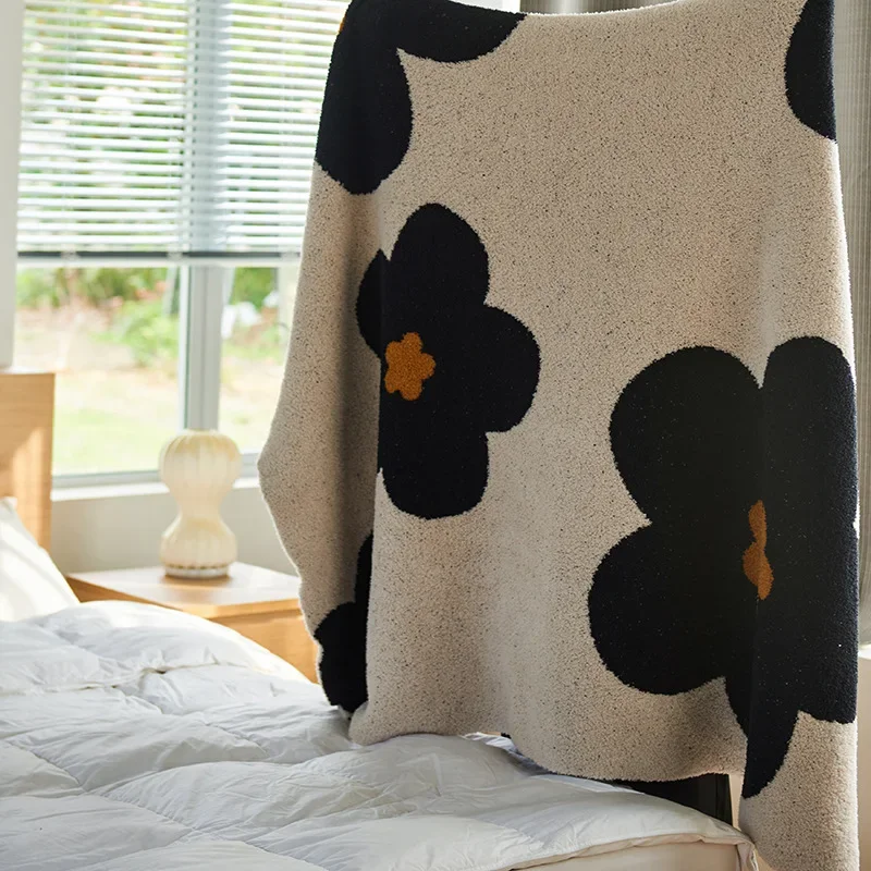 Plaid velours 100% polyester doux tournesol pour canapé lit – Image 8