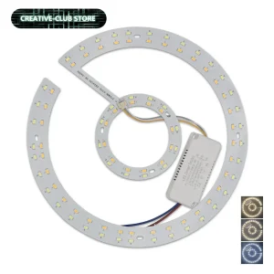 Bande LED plafond 48W 60W 72W à ventouse, gradation tricolore pour éclairage intérieur