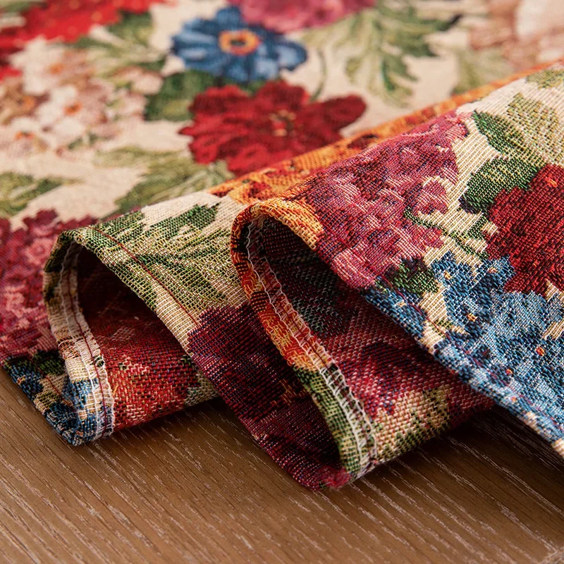 Chemin de table jacquard polyester rétro américain, décor nordique élégant – Image 4