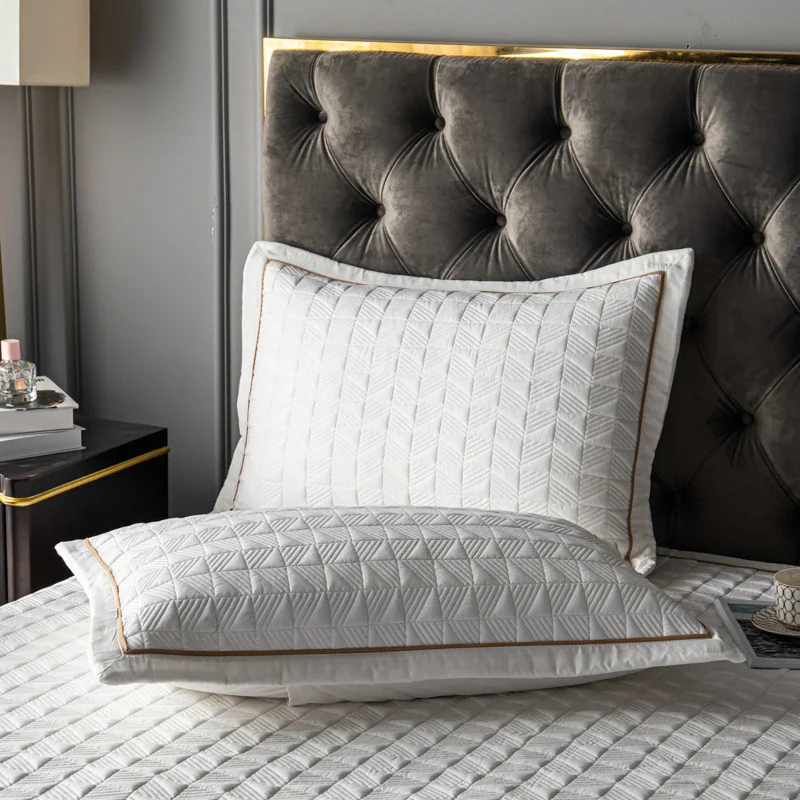 Couvre-lit matelassé à carreaux en coton et polyester pour lit 1.2m à 2.2m - Ombre Interieur – Image 5