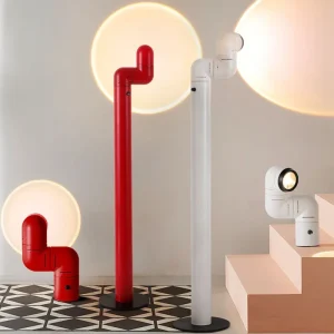 Lampadaire tube design espagnol pour salon et chambre, lampe de chevet LED créative