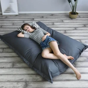 Coussin de sol géant imperméable en polyester Oxford, pouf XXL 140x180cm pour intérieur et extérieur