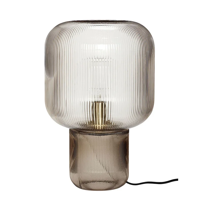 Lampe champignon orange en verre nordique post-moderne pour chambre et salon – Image 2