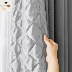 Rideau occultant isolant phonique moderne pour salon et chambre, gris personnalisable