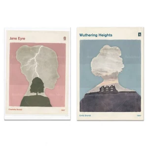 Affiche toile vintage Charlotte Brontë imprimée sur canvas résistant