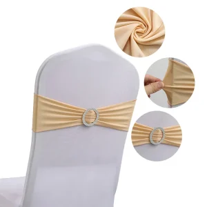 Noeuds élastiques en polyester pour chaises – déco mariage élégante