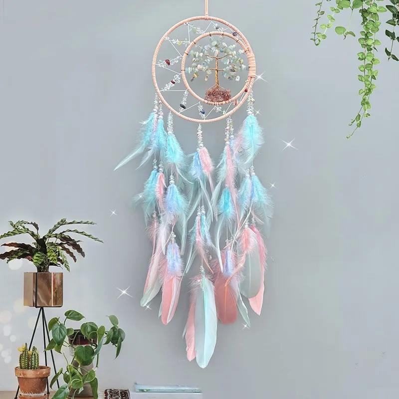Attrape-rêves Arbre de Vie en métal décor mural bohème élégant – Image 3