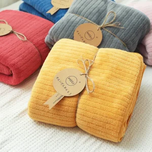 Serviette corail microfibre ultra-douce absorbante 70x140/90x160 bain plage