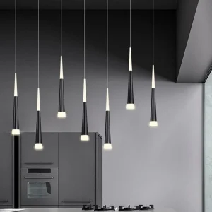 Suspension LED acrylique tube long moderne pour chambre, cuisine, salon - Ombre Interieur