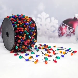 Guirlande lumineuse de Noël 40 mètres avec perles scintillantes pour décoration intérieure festive