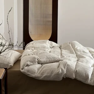 Parure de lit gaze coton 100% vintage 4 pièces super douce pour chambre