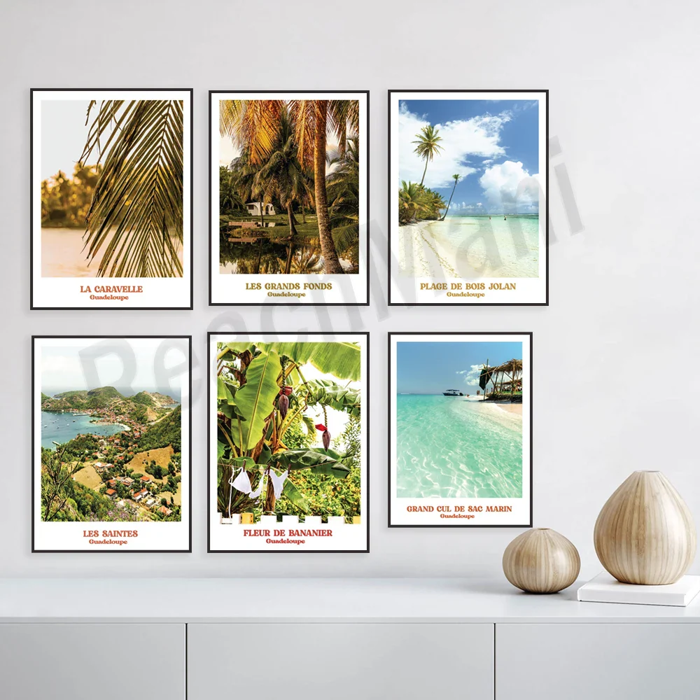 Impression sur toile Guadeloupe paysage huile – décoration murale élégante – Image 3