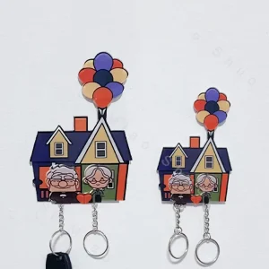 Porte-clés mural pour couple avec personnage de dessin animé - Organisateur mural créatif pour clés - Décoration intérieure