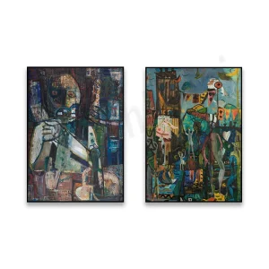 Affiche toile Jacob Weidmann abstraction vintage imprimée sur toile.
