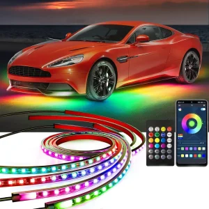 Bande LED néon 4-en-1 pour voiture avec contrôle APP et synchronisation musicale - 150 cm