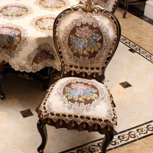 Housse de chaise jacquard polyester luxe antidérapante pour décoration