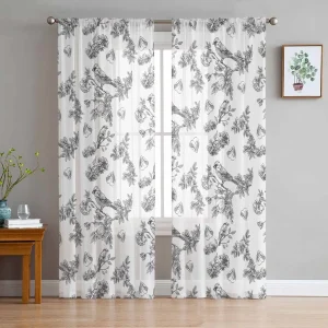 Rideau de taille 160x240 à motifs floraux