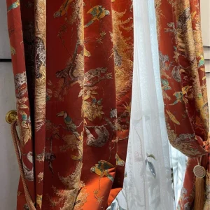 Rideau à motifs de 270 cm de hauteur