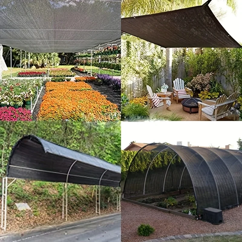 Voile d'ombrage camouflage solaire 2x2m à 5x5m protection UV extérieur jardin camping – Image 4