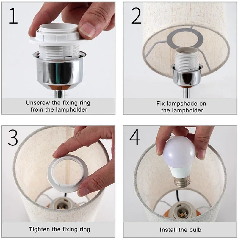 Lampe de bureau LED avec chargeur sans fil, intensité variable 3 niveaux, abat-jour tissu – Image 7