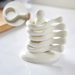 Repose-cuillère en céramique 5 niveaux style japonais pour cuisine et décoration intérieure