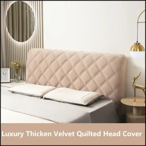 Tête de lit en velours matelassé épais et doux pour chambre à coucher élégante