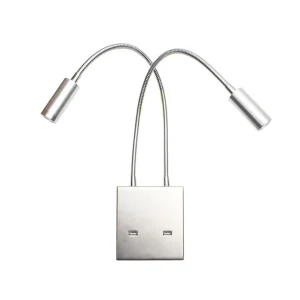 Applique murale LED moderne avec double port USB pour salon et chambre - Éclairage design