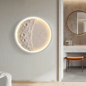 Applique murale moderne météorite pour salon escalier éclairage design plâtre renforcé