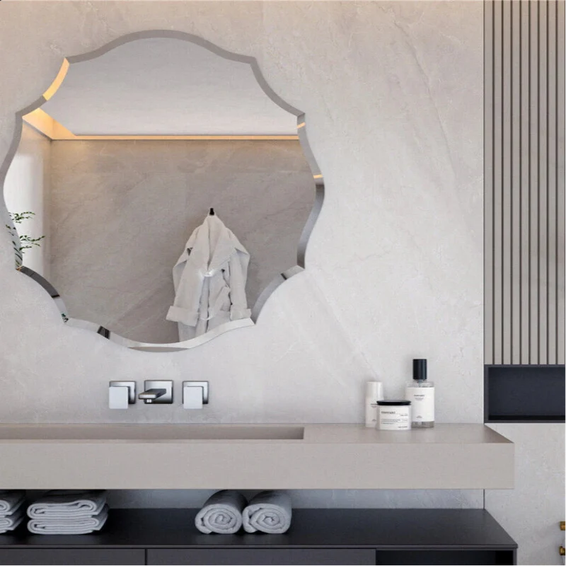 Miroir mural asymétrique en verre 5 mm LUVODI décoratif élégant – Image 2