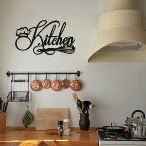 Panneau mural métallique noir pour décoration de cuisine ferme et maison rustique