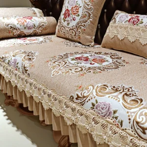 Housse de Canapé Luxe Chenille Jacquard Antidérapante – Protection et Décoration Élégante