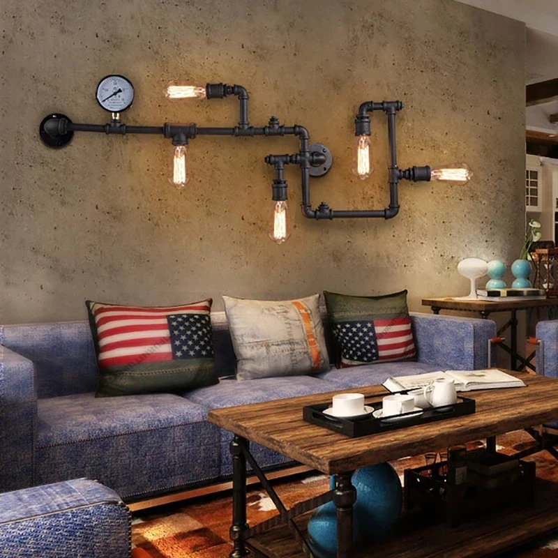 Applique murale LED industrielle vintage avec engrenage pour restaurant bar chambre à coucher – Image 2