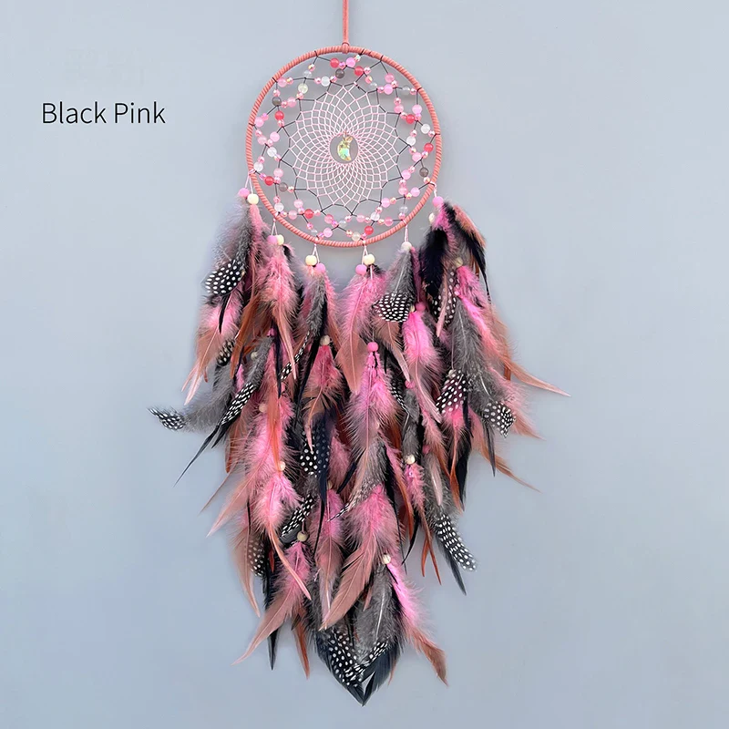 Attrape-rêves métal coloré à plumes décoration murale chambre salon – Image 9