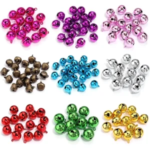 Clochettes de Noël artisanales en perles colorées pour décorations faites main - Lot de 10 à 50 pièces