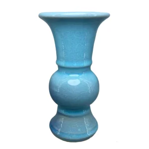 Vase décoratif en céramique porcelaine craquelée pour table 21,5 cm
