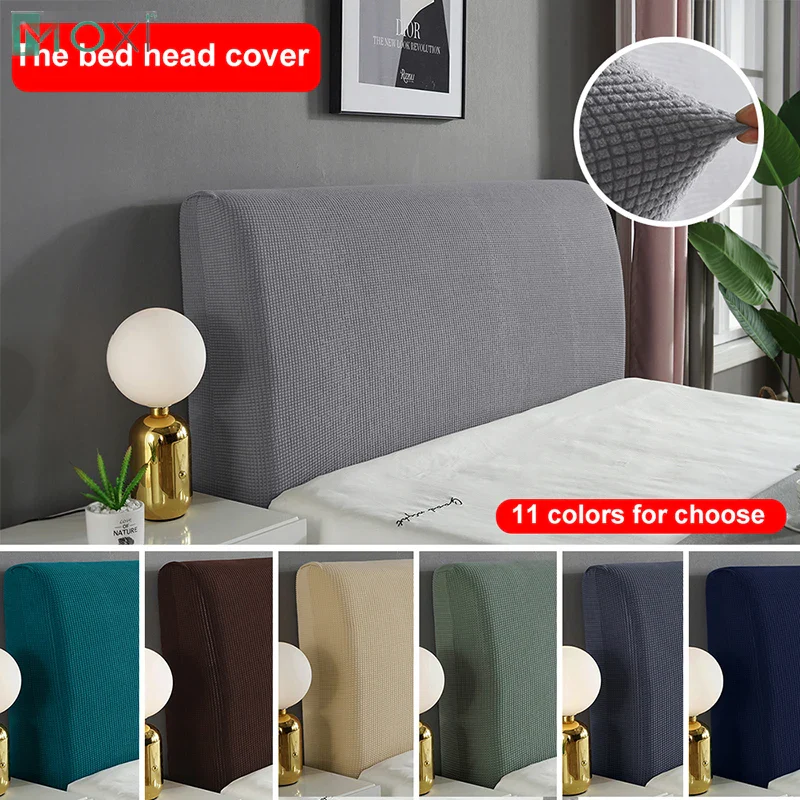 Housse de tête de lit élastique épaisse en polaire anti-poussière pour décoration intérieure – Image 2
