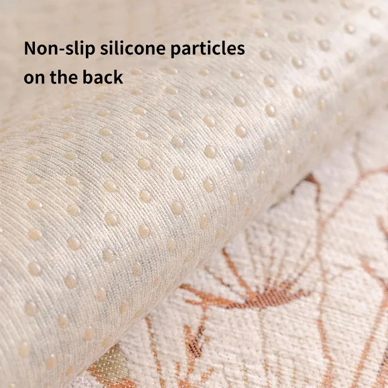 Housse de canapé jacquard chenille rose européen quatre saisons – Image 6