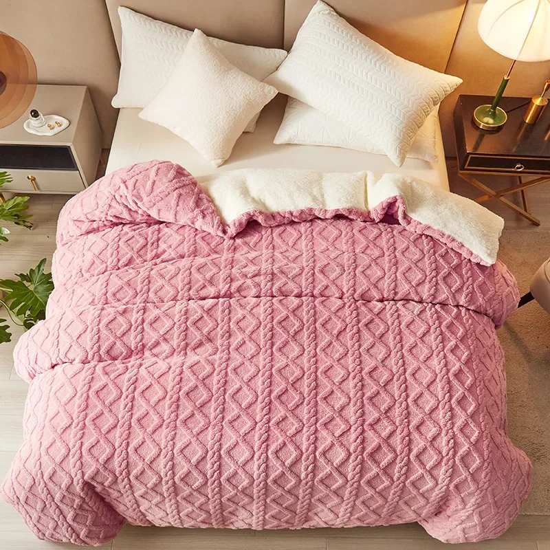 Housse de couette double face en cachemire artificiel douce et chaude pour l'hiver - Ombre Interieur – Image 6