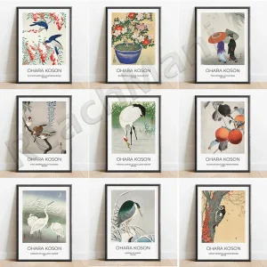 Impression toile Japon Ohara Koson oiseaux et fleurs qualité artistique