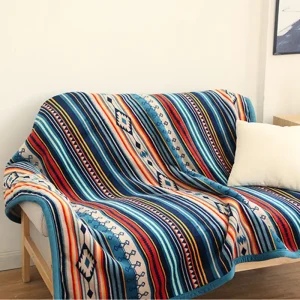 Jeté de lit Boho en molleton épais - Couverture chaude pour lit et canapé - Décoration d'intérieur