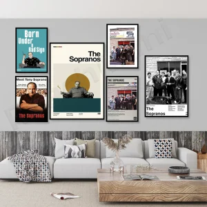 Affiche The Sopranos toile imprimée vintage qualité CANVAS déco murale